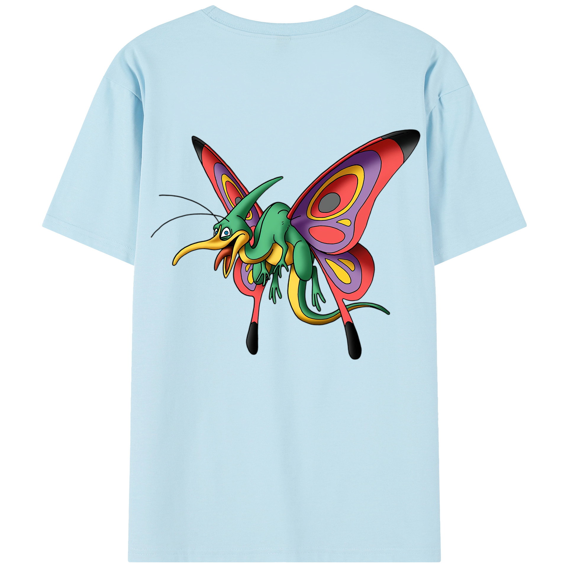 （画像用） ドラゴンクエスト Doragon Kuesuto Dragon Quest 綿100％半袖Tシャツ（背面プリント）